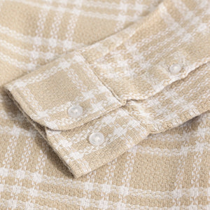 Boxed Checks Cream Shirt