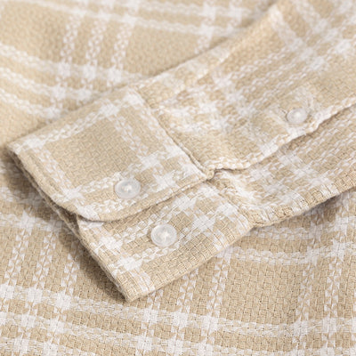 Boxed Checks Cream Shirt
