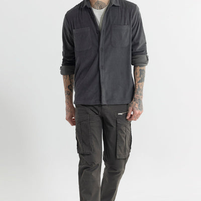 Cozy Cord Elephant Grey Shirt