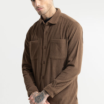 Cozy Cord Brown Shirt