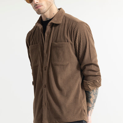 Cozy Cord Brown Shirt