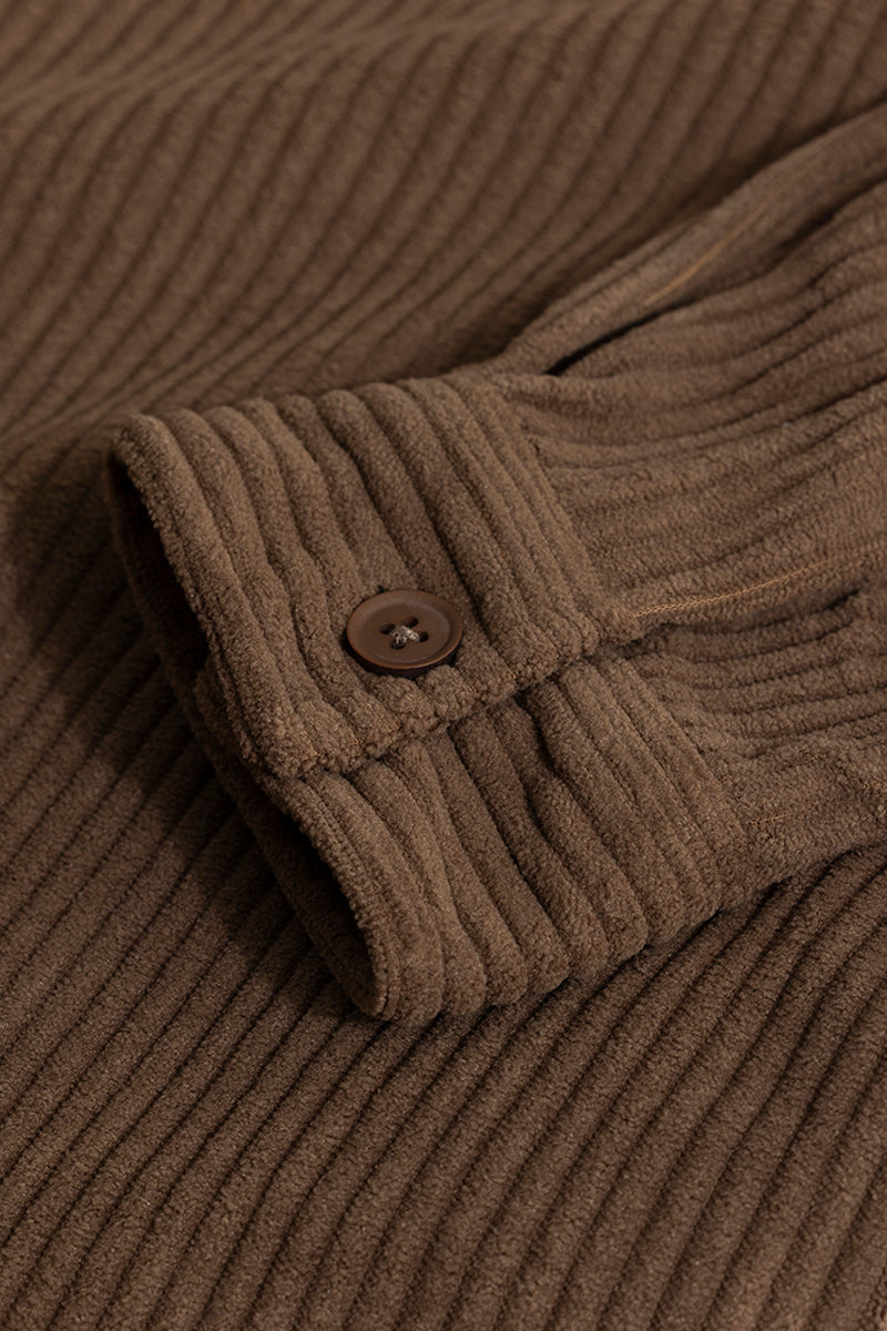 Cozy Cord Brown Shirt