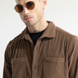 Cozy Cord Brown Shirt