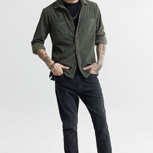 Cozy Cord Olive Shirt