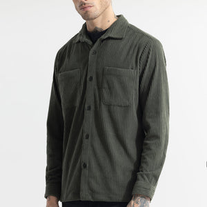 Cozy Cord Olive Shirt