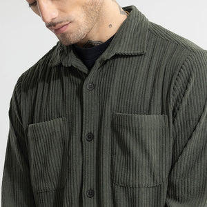 Cozy Cord Olive Shirt