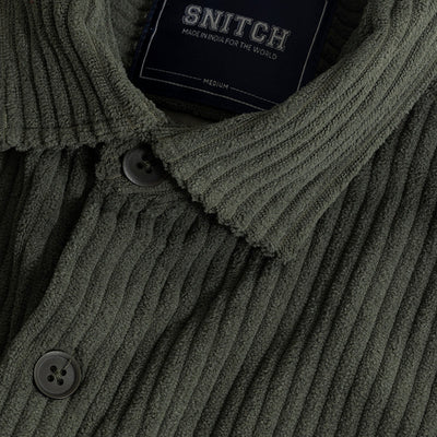 Cozy Cord Olive Shirt