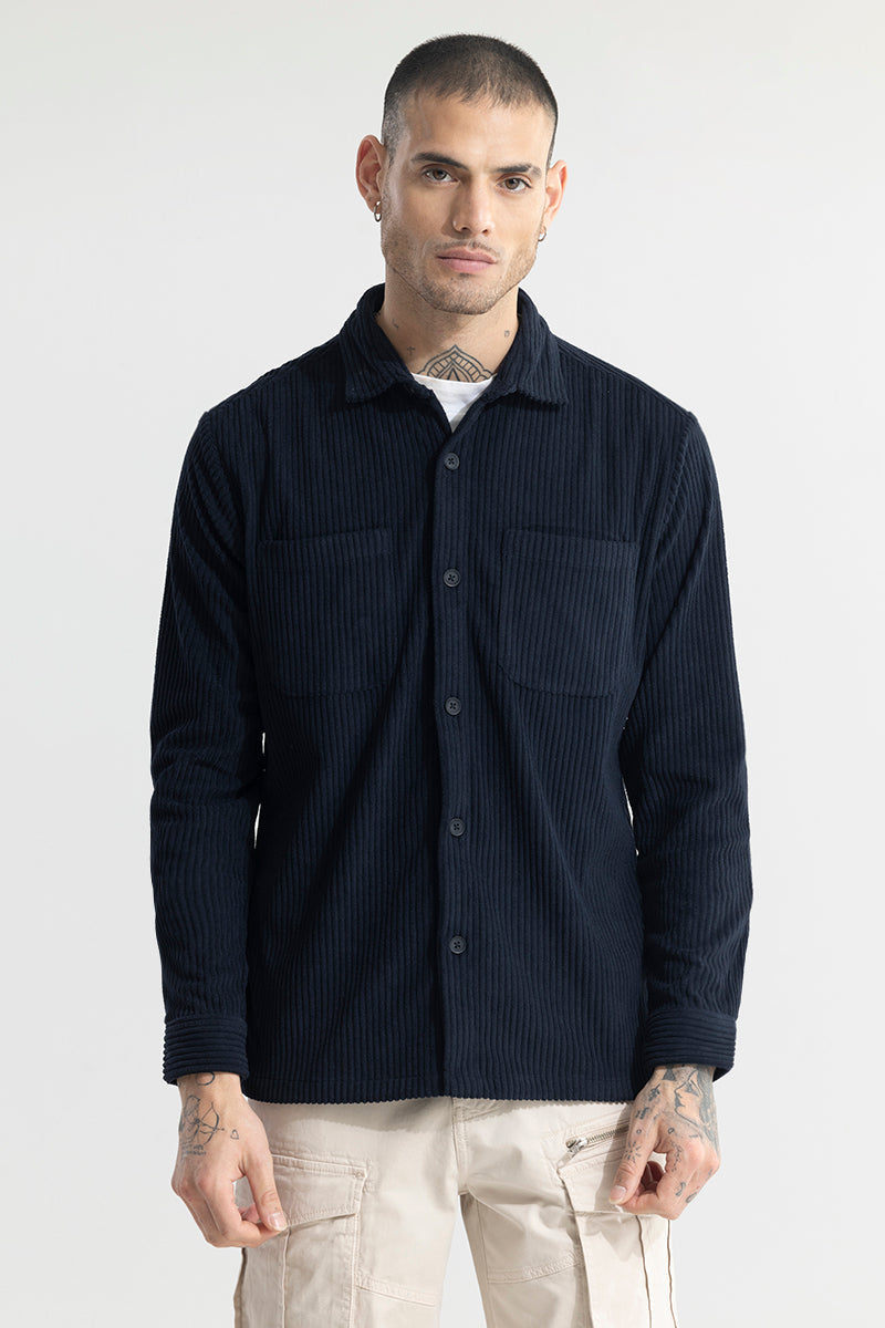 Cozy Cord Navy Shirt