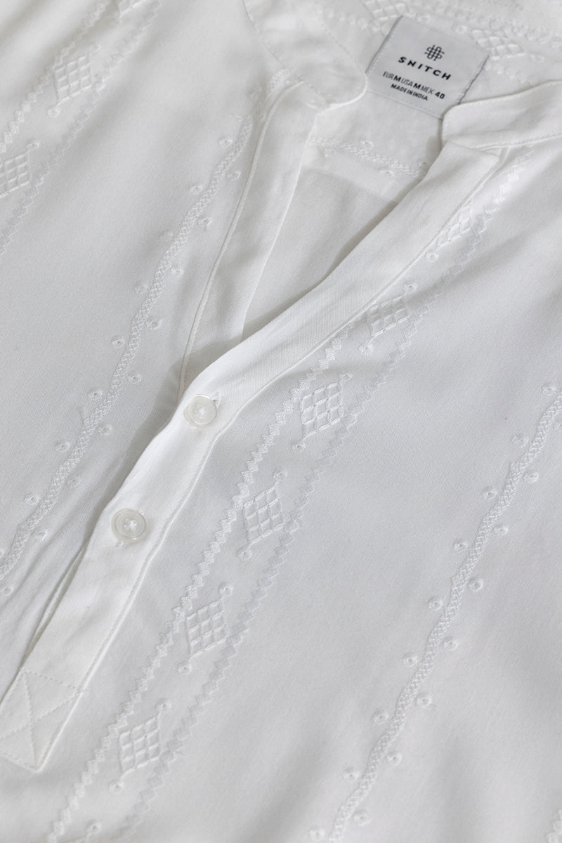 Ennead White Kurta Shirt