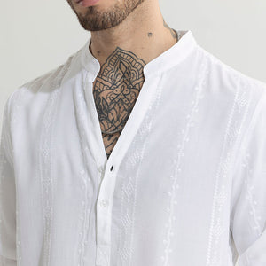 Ennead White Kurta Shirt