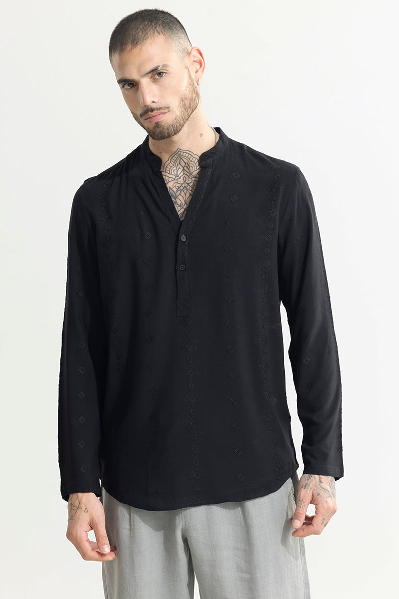 Diamont Black Kurta Shirt