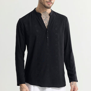 Octus Black Kurta