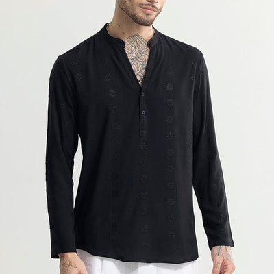 Octus Black Kurta