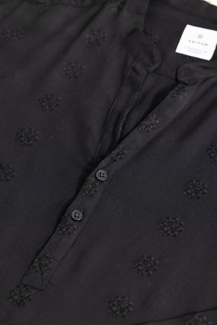 Octus Black Kurta