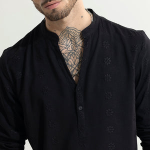 Octus Black Kurta