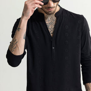 Octus Black Kurta