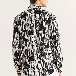 Obstract Black Seersucker Shirt