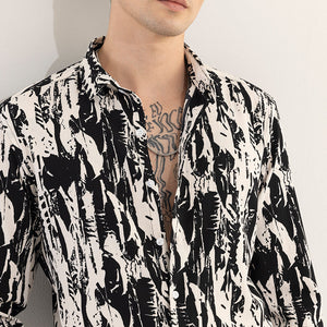 Obstract Black Seersucker Shirt