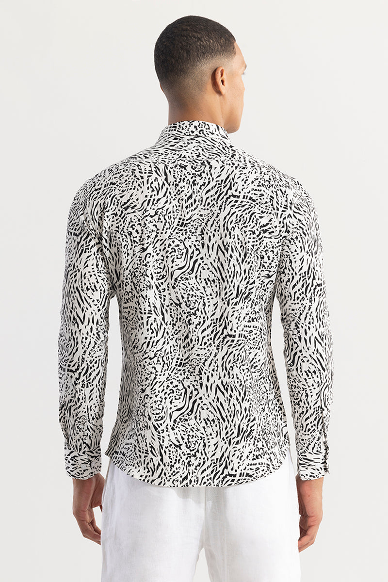 Distorted Design White Shirt