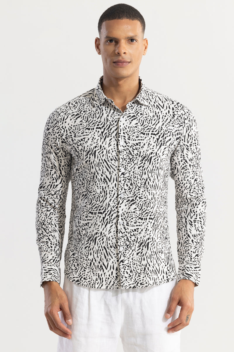 Distorted Design White Shirt