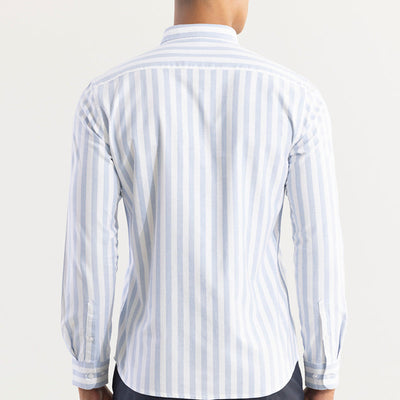 Pinstripe Blue Shirt