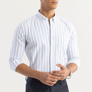 Pinstripe Blue Shirt