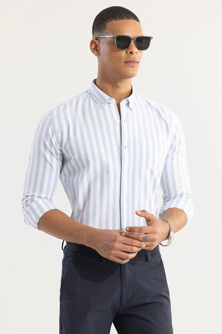 Pinstripe Blue Shirt