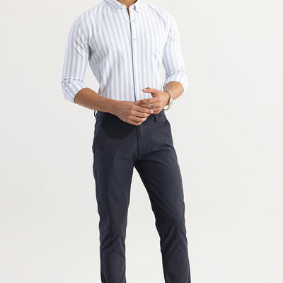 Pinstripe Blue Shirt