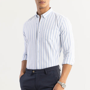 Pinstripe Blue Shirt