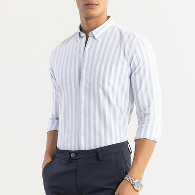 Pinstripe Blue Shirt