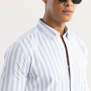 Pinstripe Blue Shirt