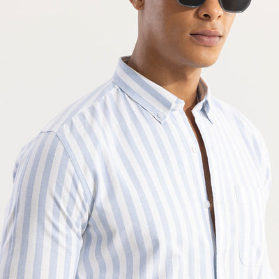 Pinstripe Blue Shirt