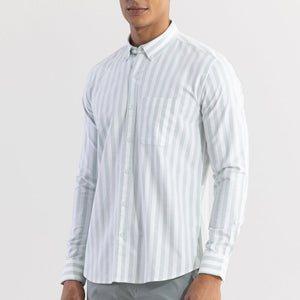 Pinstripe Green Shirt