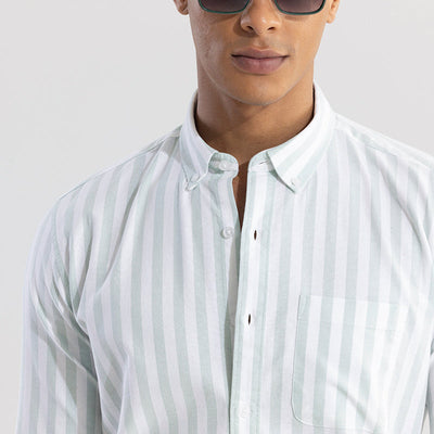 Pinstripe Green Shirt