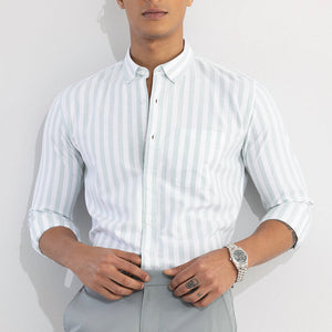 Pinstripe Green Shirt