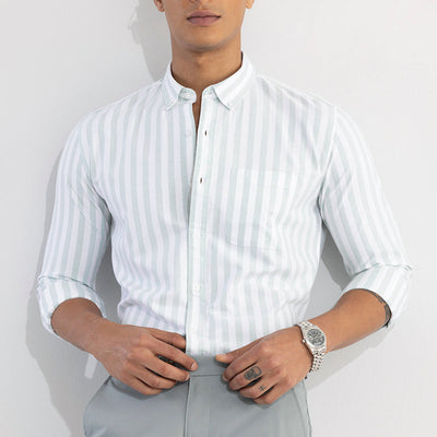 Pinstripe Green Shirt