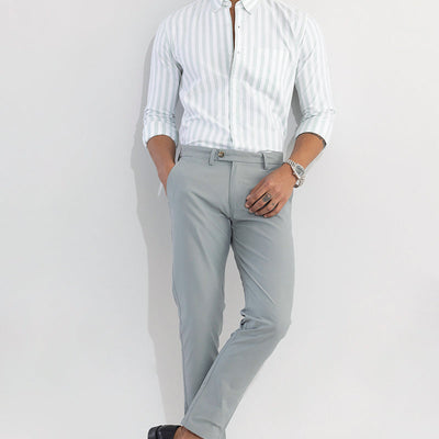 Pinstripe Green Shirt