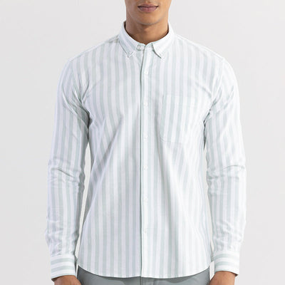 Pinstripe Green Shirt