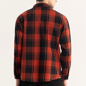 Square Grid Red Checks Shirt
