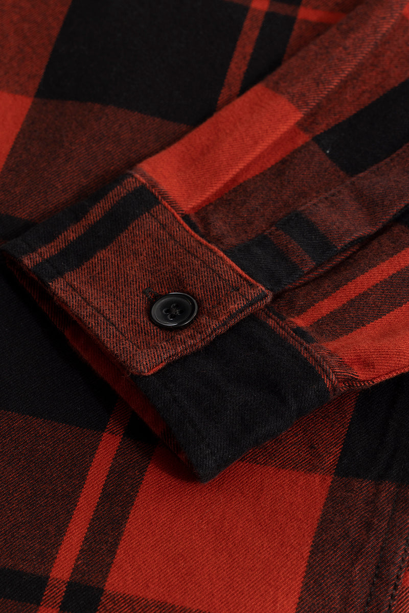 Square Grid Red Checks Shirt