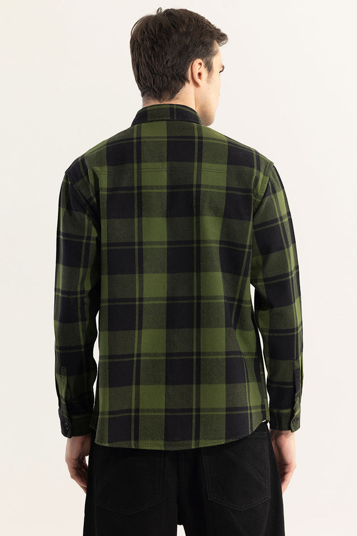 Square Grid Green Checks Shirt