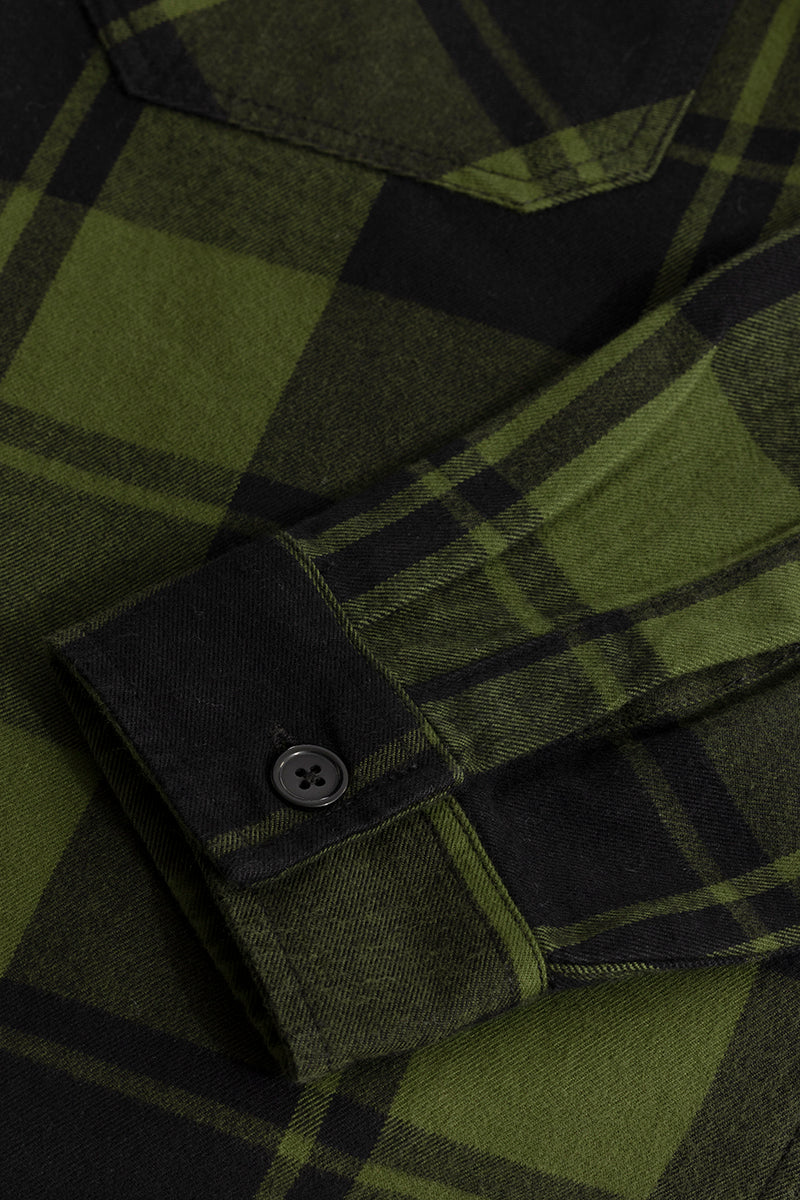 Square Grid Green Checks Shirt
