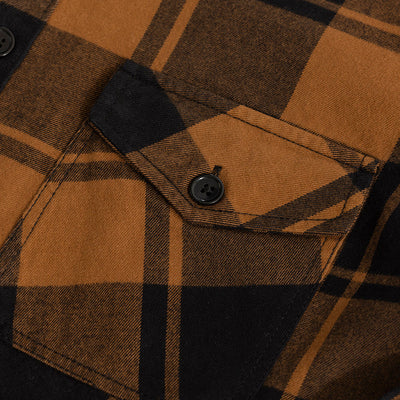 Square Grid Copper Brown Checks Shirt