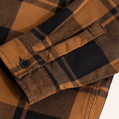 Square Grid Copper Brown Checks Shirt