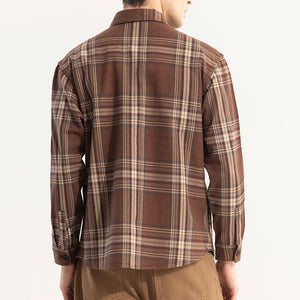 Square Grid Brown Checks Shirt