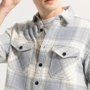 Square Grid Grey Checks Shirt
