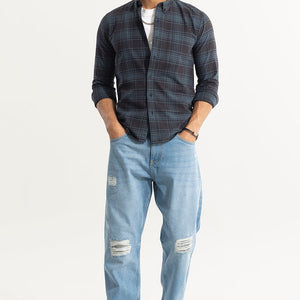 Septet Blue Checks Shirt