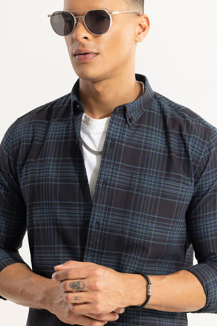 Septet Blue Checks Shirt