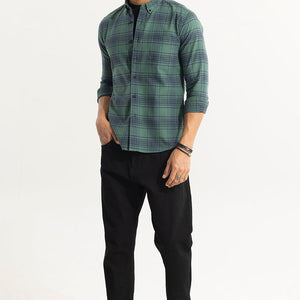 Septet Green Checks Shirt