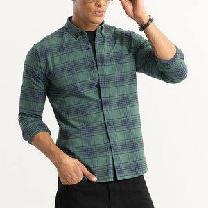 Septet Green Checks Shirt